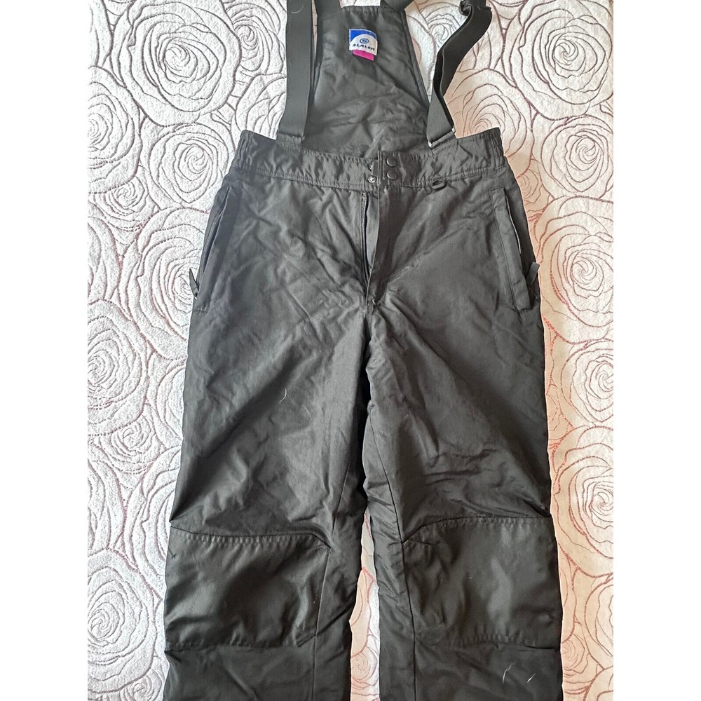 SLALOM BLACK BIB SNOW WATERPROOF SKI PANTS Women’s Med EXCELLENT CONDITION